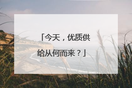 今天，优质供给从何而来？