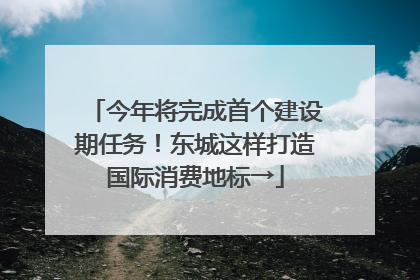 今年将完成首个建设期任务！东城这样打造国际消费地标→