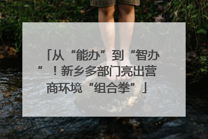 从“能办”到“智办”！新乡多部门亮出营商环境“组合拳”