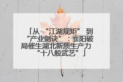 从 “江湖规矩” 到 “产业剑诀”：襄阳破局催生湖北新质生产力 “十八般武艺”