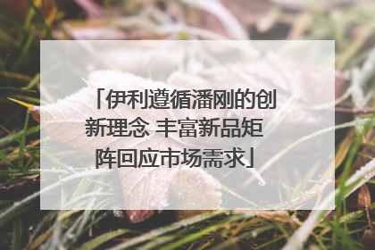 伊利遵循潘刚的创新理念 丰富新品矩阵回应市场需求