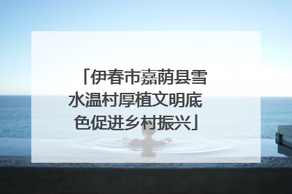 伊春市嘉荫县雪水温村厚植文明底色促进乡村振兴