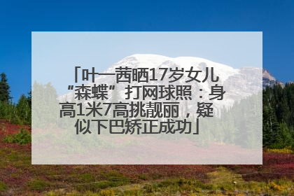 叶一茜晒17岁女儿“森蝶”打网球照：身高1米7高挑靓丽，疑似下巴矫正成功