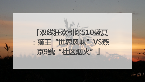 双线狂欢引爆510盛夏：狮王“世界风味”VS燕京9號“社区烟火”