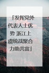 发挥党外代表人士优势 浙江上虞统战聚合力助共富