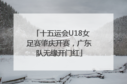 十五运会U18女足赛肇庆开赛，广东队无缘开门红