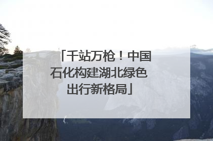 千站万枪！中国石化构建湖北绿色出行新格局