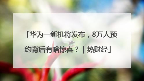 华为一新机将发布，8万人预约背后有啥惊喜？｜热财经