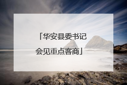 华安县委书记会见重点客商