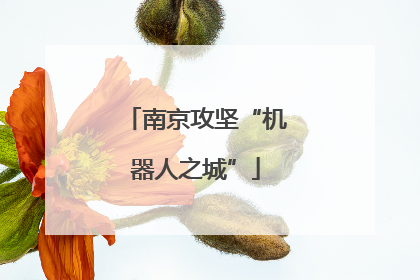 南京攻坚“机器人之城”