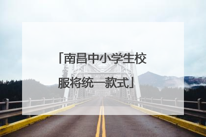 南昌中小学生校服将统一款式