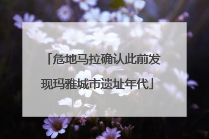 危地马拉确认此前发现玛雅城市遗址年代