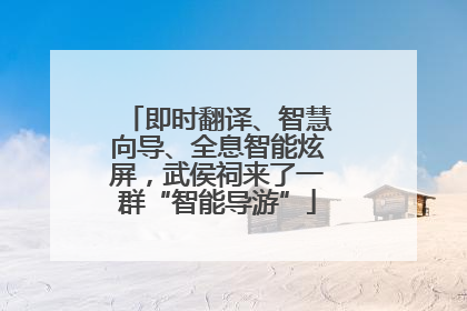即时翻译、智慧向导、全息智能炫屏，武侯祠来了一群“智能导游”