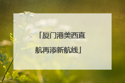厦门港美西直航再添新航线
