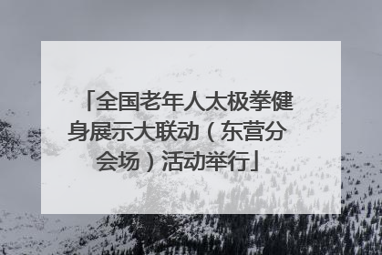 全国老年人太极拳健身展示大联动（东营分会场）活动举行
