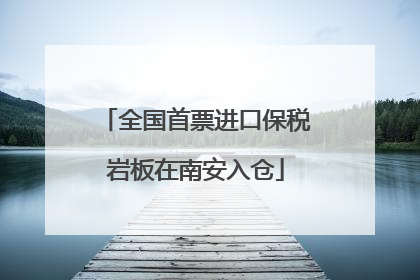 全国首票进口保税岩板在南安入仓