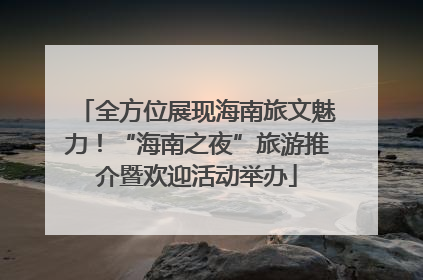 全方位展现海南旅文魅力！“海南之夜”旅游推介暨欢迎活动举办