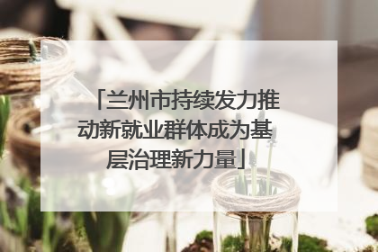 兰州市持续发力推动新就业群体成为基层治理新力量