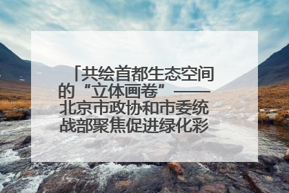 共绘首都生态空间的“立体画卷”——北京市政协和市委统战部聚焦促进绿化彩化美化生态空间建设联合协商议政