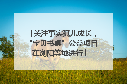关注事实孤儿成长，“宝贝书桌”公益项目在浏阳等地进行