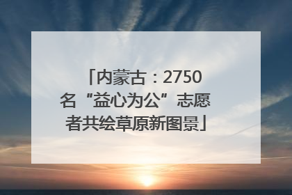 内蒙古：2750名“益心为公”志愿者共绘草原新图景