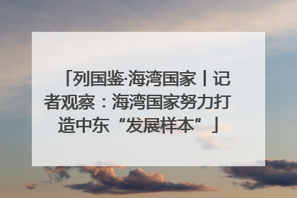 列国鉴·海湾国家丨记者观察：海湾国家努力打造中东“发展样本”