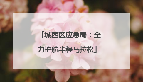 城西区应急局：全力护航半程马拉松