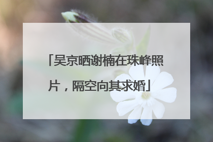 吴京晒谢楠在珠峰照片，隔空向其求婚