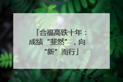 合福高铁十年：成绩“斐然”，向“新”而行