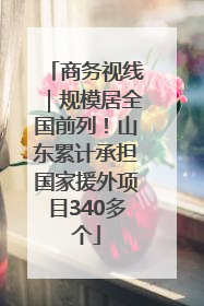 商务视线｜规模居全国前列！山东累计承担国家援外项目340多个