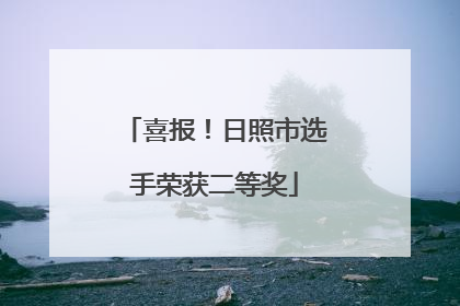 喜报！日照市选手荣获二等奖