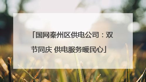 国网秦州区供电公司：双节同庆 供电服务暖民心
