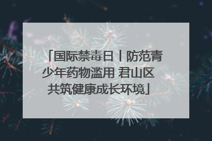 国际禁毒日丨防范青少年药物滥用 君山区共筑健康成长环境