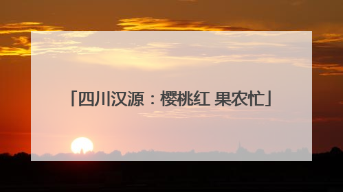 四川汉源：樱桃红 果农忙
