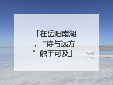在岳阳南湖，“诗与远方”触手可及