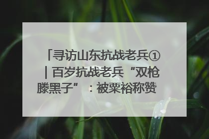 寻访山东抗战老兵①｜百岁抗战老兵“双枪滕黑子”：被粟裕称赞的“孤胆英雄”