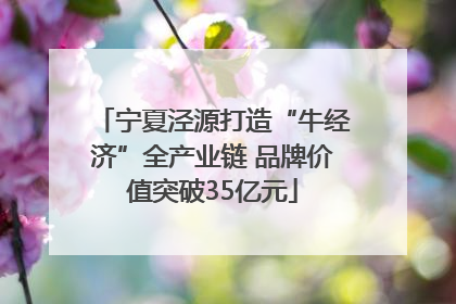 宁夏泾源打造“牛经济”全产业链 品牌价值突破35亿元