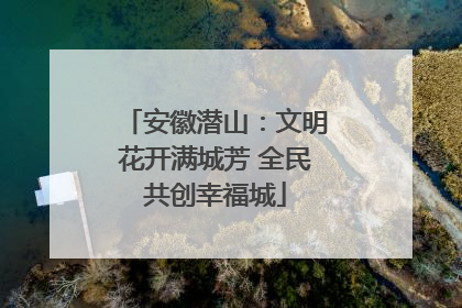 安徽潜山：文明花开满城芳 全民共创幸福城
