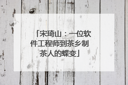 宋琦山：一位软件工程师到茶乡制茶人的蝶变