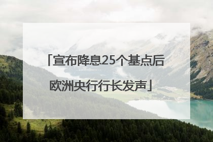 宣布降息25个基点后 欧洲央行行长发声
