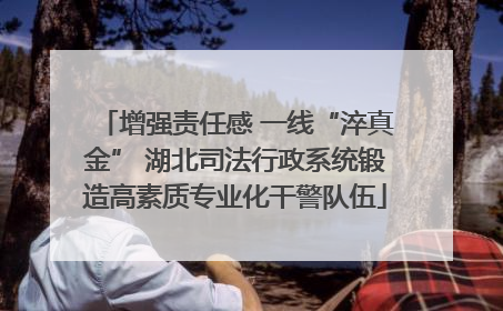 增强责任感 一线“淬真金” 湖北司法行政系统锻造高素质专业化干警队伍