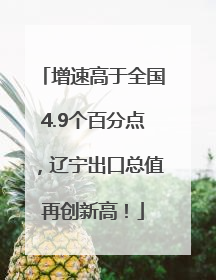 增速高于全国4.9个百分点，辽宁出口总值再创新高！