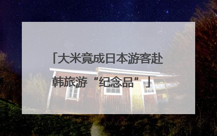 大米竟成日本游客赴韩旅游“纪念品”
