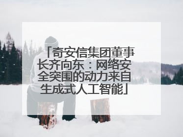 奇安信集团董事长齐向东：网络安全突围的动力来自生成式人工智能