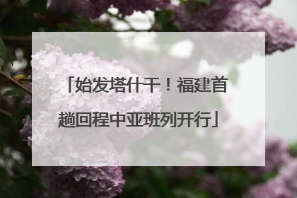 始发塔什干！福建首趟回程中亚班列开行