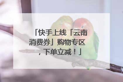 快手上线「云南消费券」购物专区，下单立减！