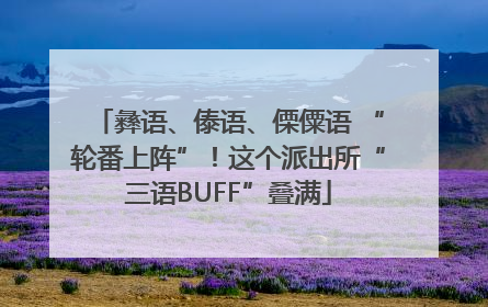 彝语、傣语、傈僳语 “轮番上阵”！这个派出所“三语BUFF”叠满