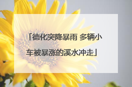 德化突降暴雨 多辆小车被暴涨的溪水冲走