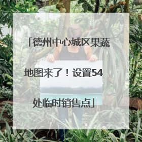 德州中心城区果蔬地图来了！设置54处临时销售点