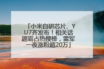 小米自研芯片、YU7齐发布！相关话题霸占热搜榜，雷军一夜涨粉超20万